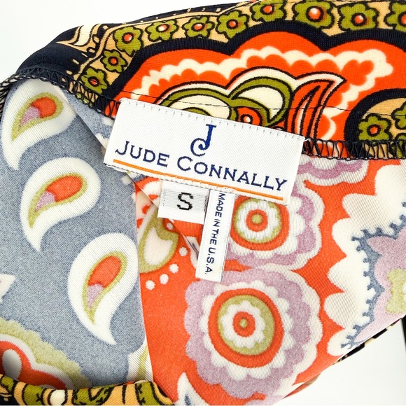 Jude Connally Nancy Sheath Dress Retro Mod Abstract Paisley Small - Picture 9 of 11